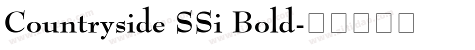 Countryside SSi Bold字体转换